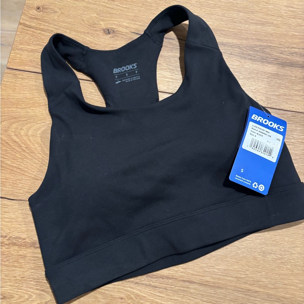 Womens Brooks Luxe Pocket Sports Bra